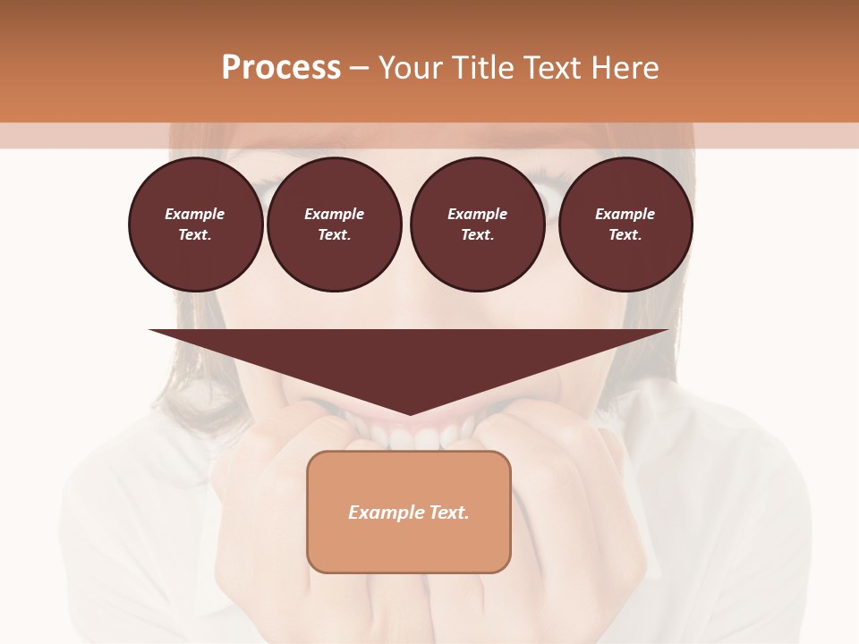 A Woman Is Smiling With Her Hands On Her Mouth PowerPoint Template