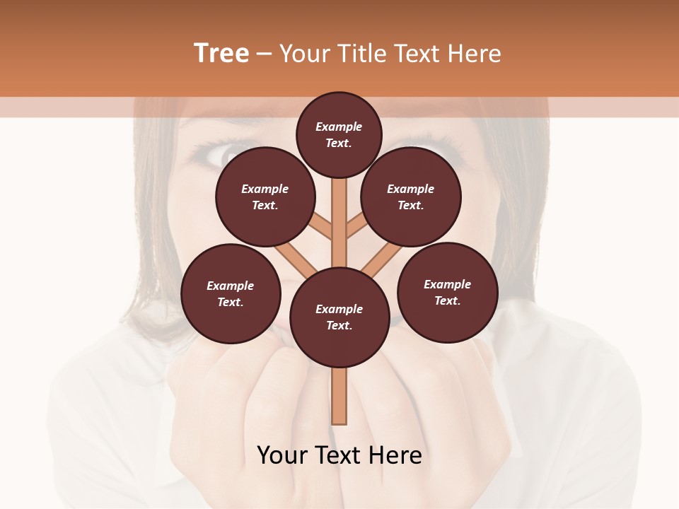 A Woman Is Smiling With Her Hands On Her Mouth PowerPoint Template