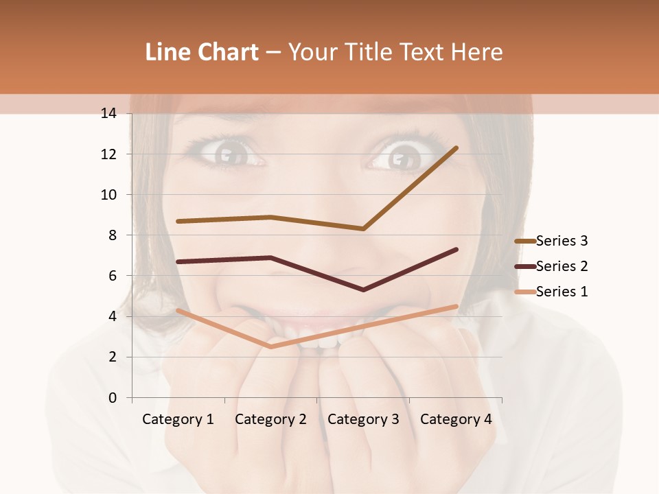 A Woman Is Smiling With Her Hands On Her Mouth PowerPoint Template