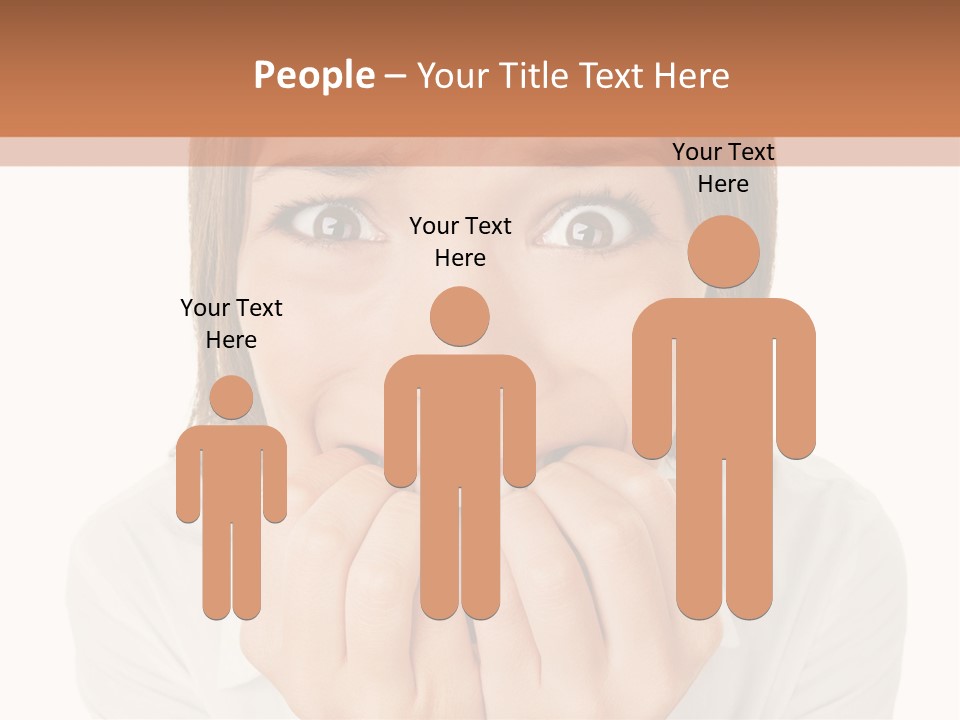 A Woman Is Smiling With Her Hands On Her Mouth PowerPoint Template