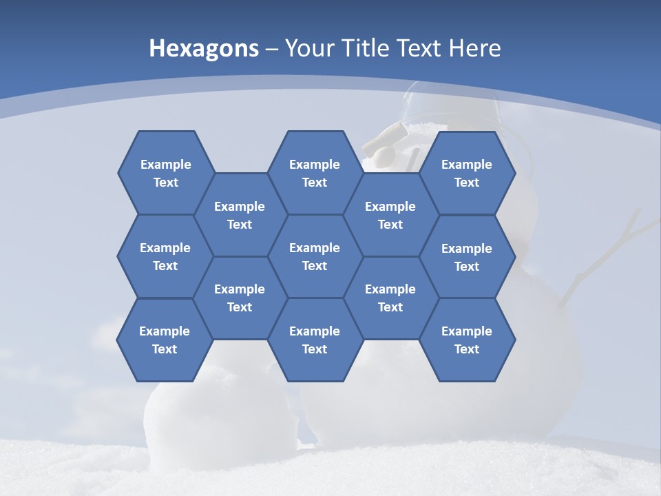 A Snowman With Two Snowmen In The Snow PowerPoint Template