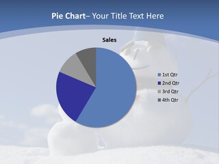 A Snowman With Two Snowmen In The Snow PowerPoint Template