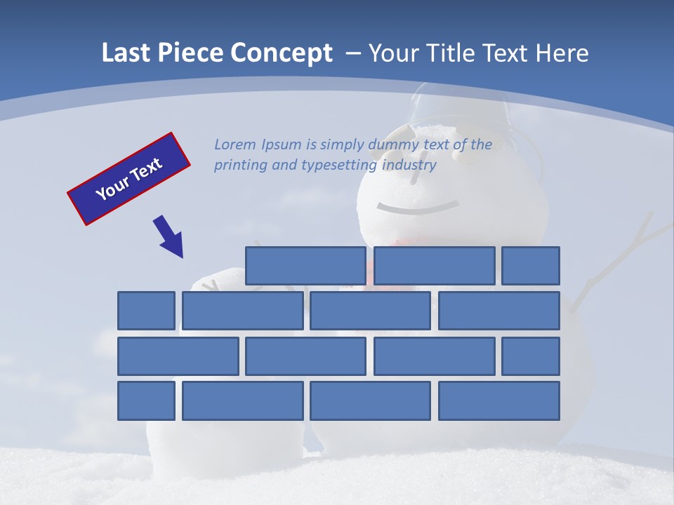 A Snowman With Two Snowmen In The Snow PowerPoint Template