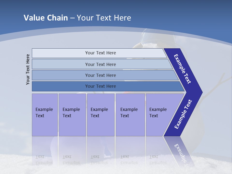 A Snowman With Two Snowmen In The Snow PowerPoint Template