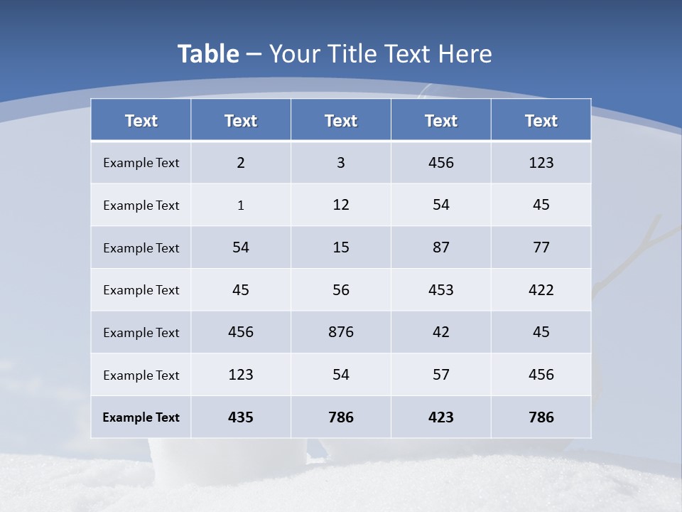 A Snowman With Two Snowmen In The Snow PowerPoint Template