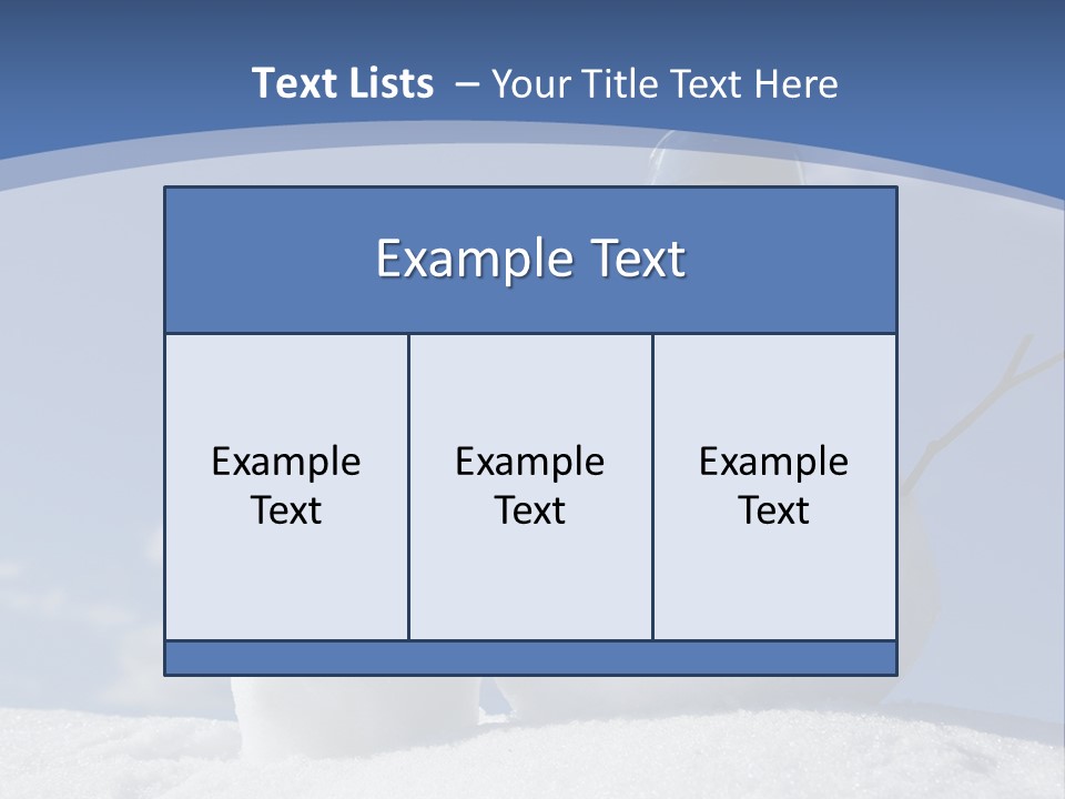 A Snowman With Two Snowmen In The Snow PowerPoint Template