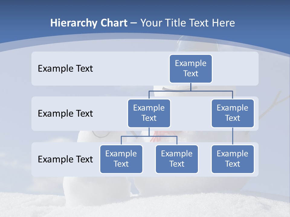 A Snowman With Two Snowmen In The Snow PowerPoint Template