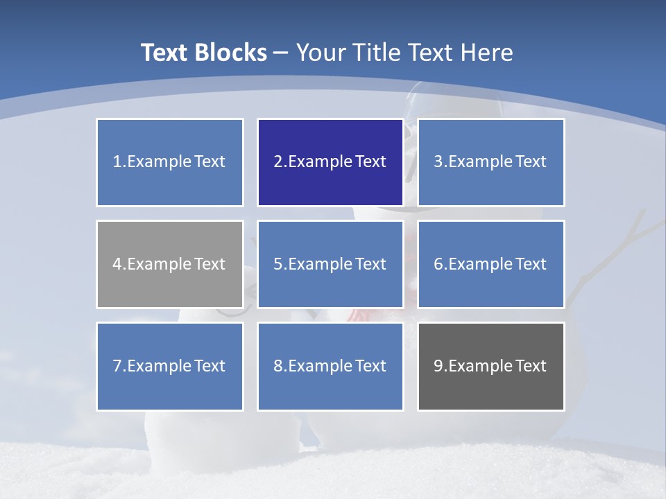 A Snowman With Two Snowmen In The Snow PowerPoint Template