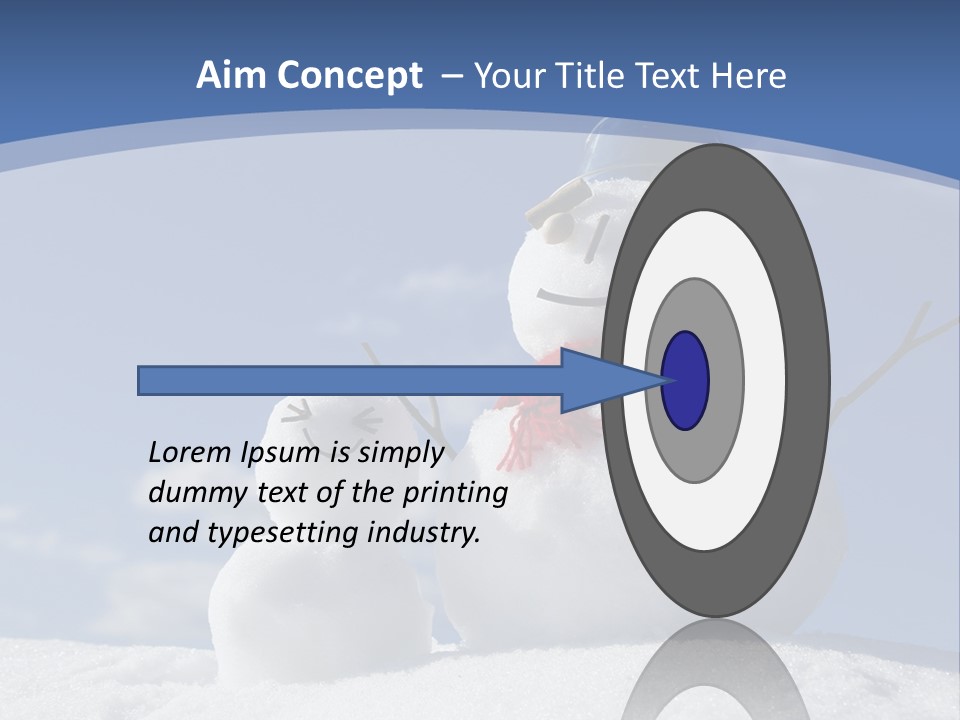 A Snowman With Two Snowmen In The Snow PowerPoint Template