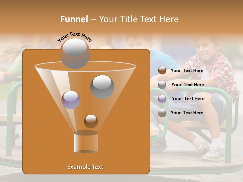 A Group Of Children Sitting On A Park Bench PowerPoint Template