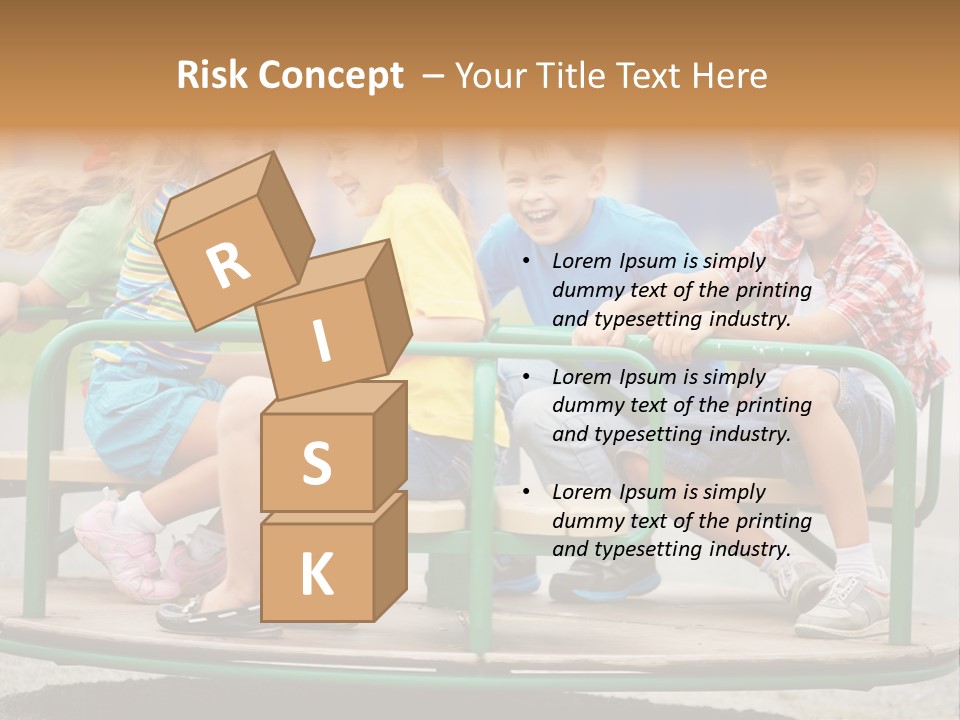 A Group Of Children Sitting On A Park Bench PowerPoint Template