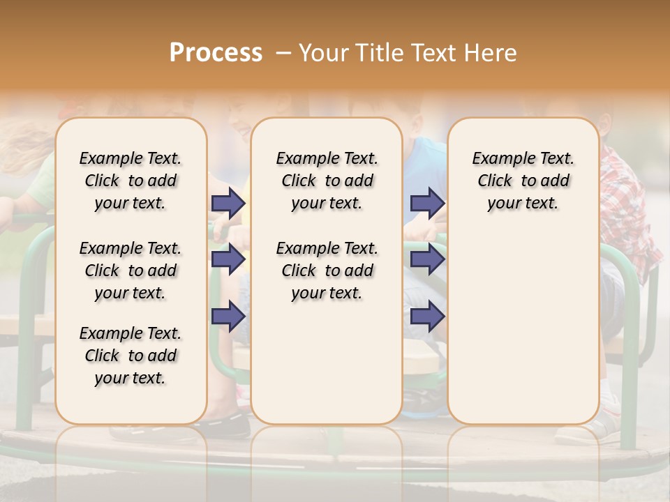 A Group Of Children Sitting On A Park Bench PowerPoint Template