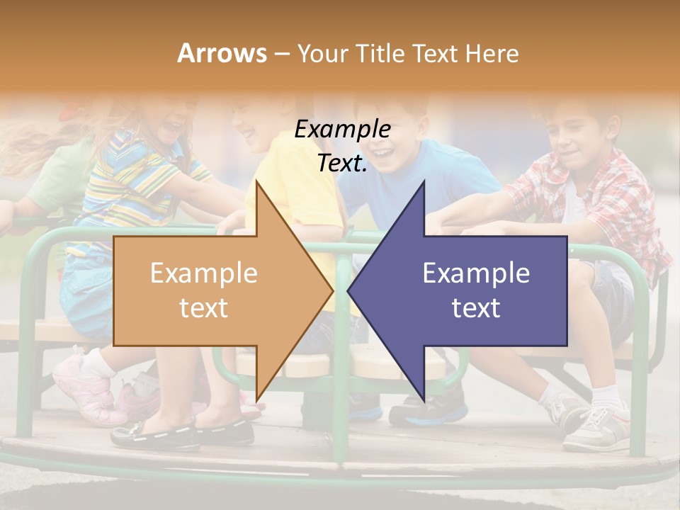 A Group Of Children Sitting On A Park Bench PowerPoint Template