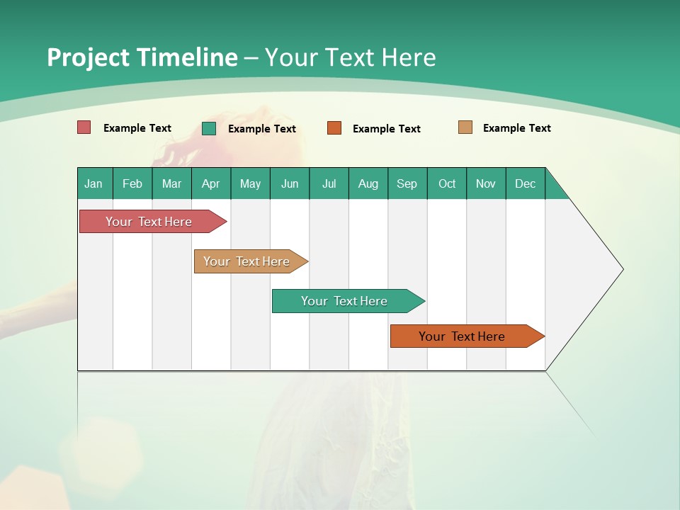 A Woman With Her Arms Outstretched In The Air PowerPoint Template