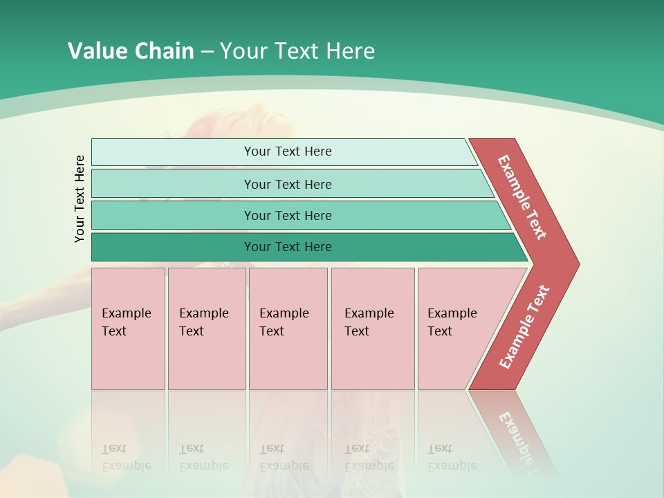 A Woman With Her Arms Outstretched In The Air PowerPoint Template