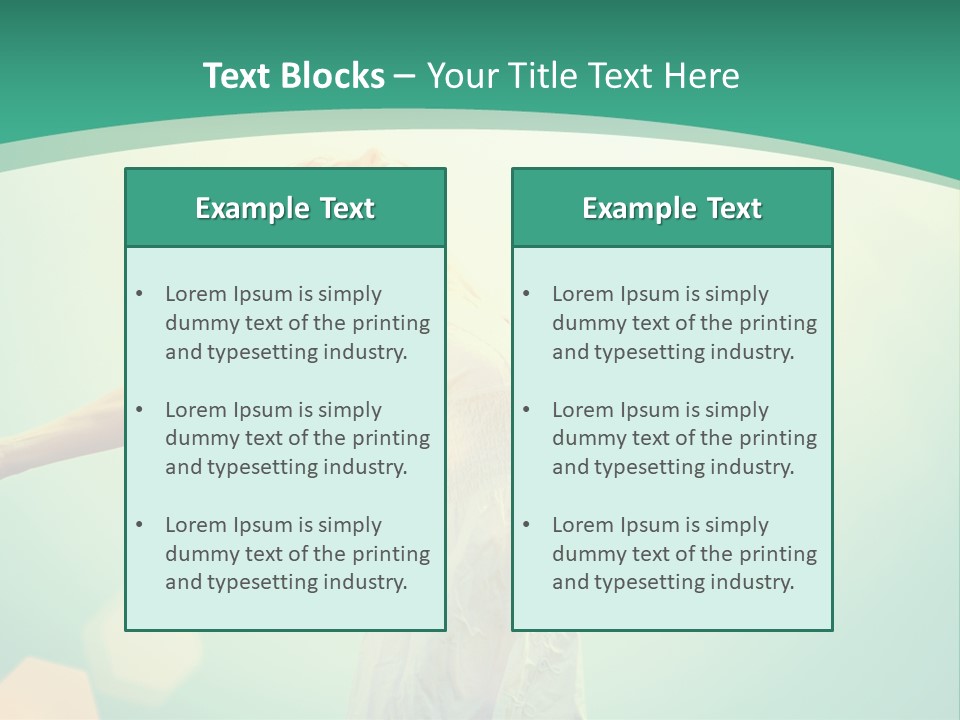 A Woman With Her Arms Outstretched In The Air PowerPoint Template