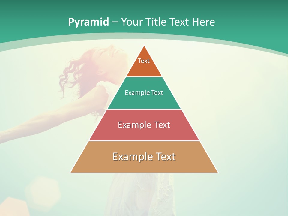 A Woman With Her Arms Outstretched In The Air PowerPoint Template