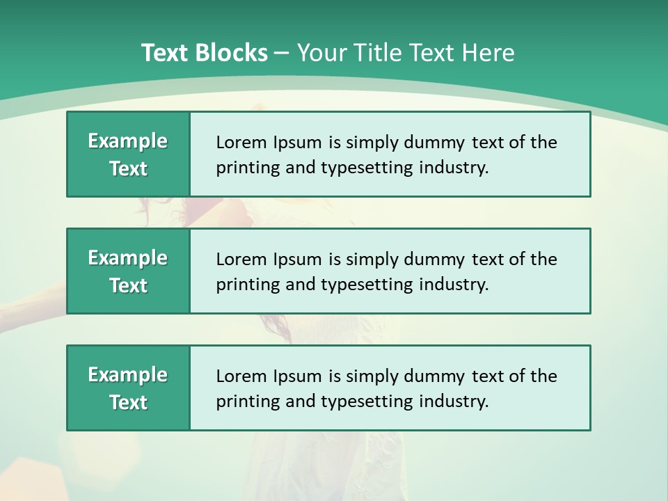 A Woman With Her Arms Outstretched In The Air PowerPoint Template