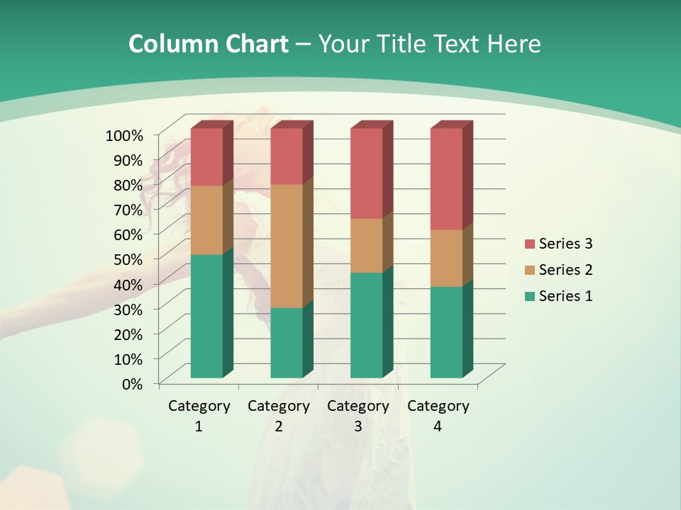 A Woman With Her Arms Outstretched In The Air PowerPoint Template