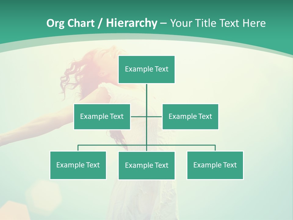 A Woman With Her Arms Outstretched In The Air PowerPoint Template