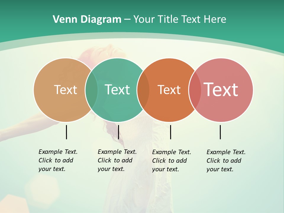 A Woman With Her Arms Outstretched In The Air PowerPoint Template