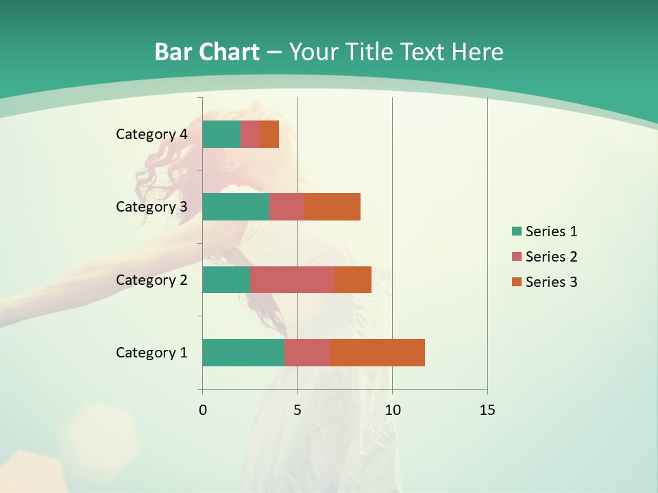 A Woman With Her Arms Outstretched In The Air PowerPoint Template