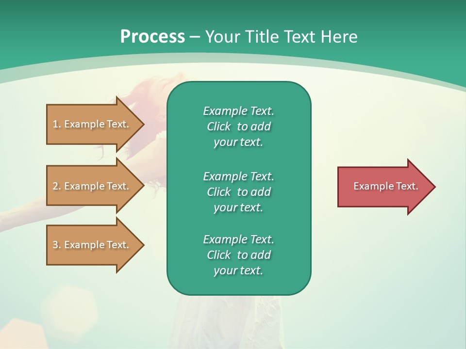 A Woman With Her Arms Outstretched In The Air PowerPoint Template