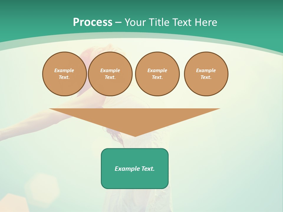 A Woman With Her Arms Outstretched In The Air PowerPoint Template