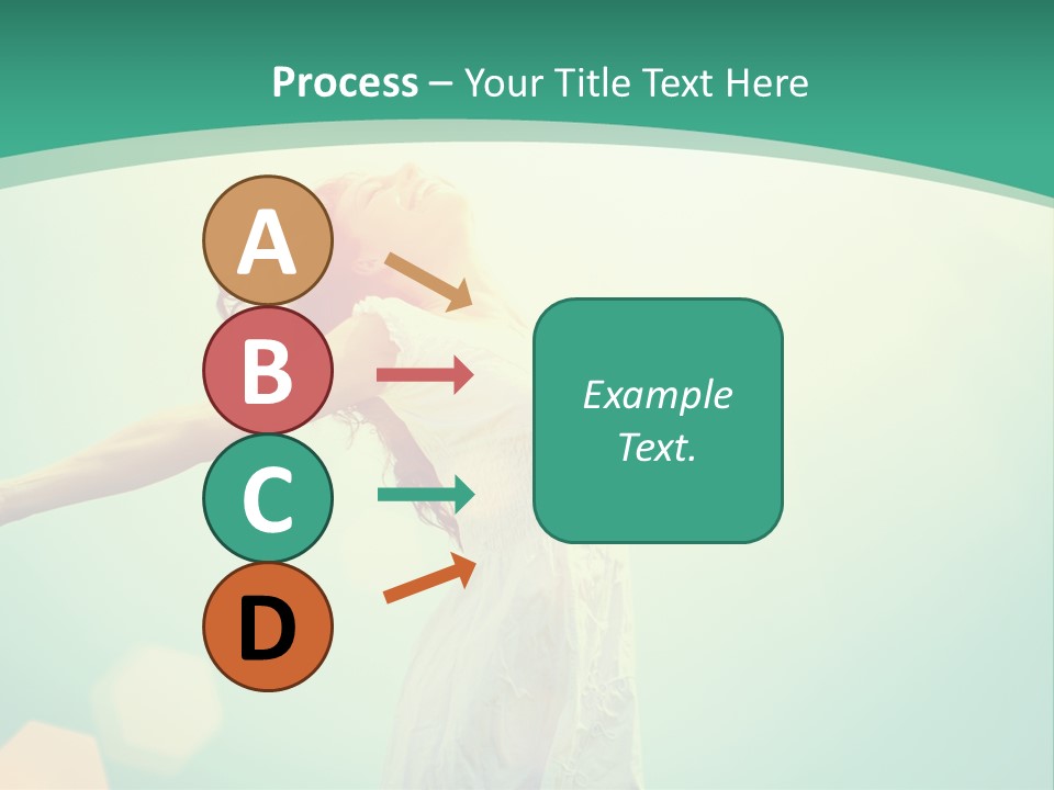 A Woman With Her Arms Outstretched In The Air PowerPoint Template