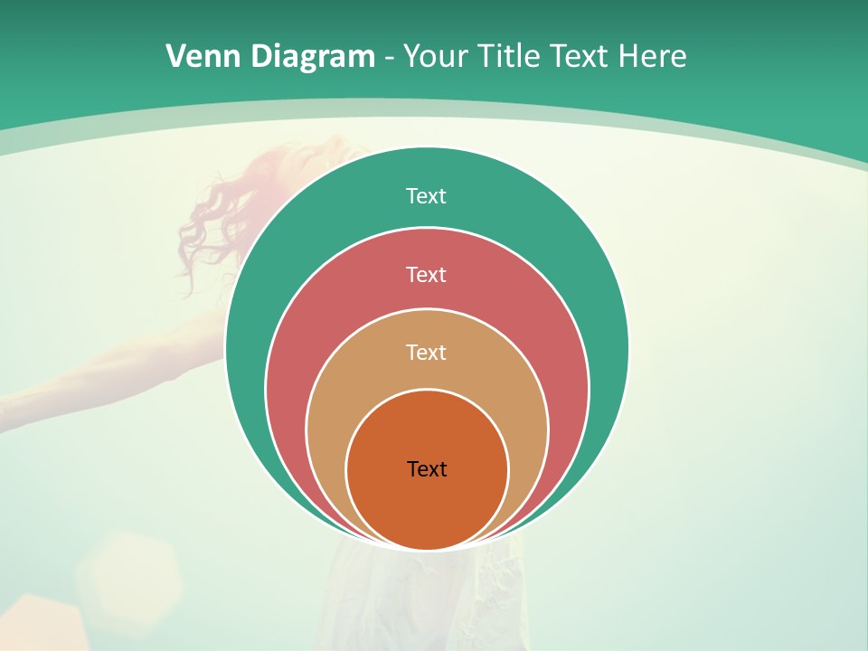 A Woman With Her Arms Outstretched In The Air PowerPoint Template