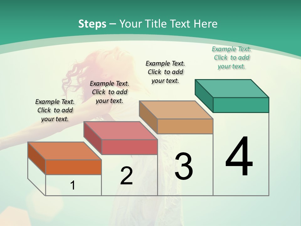 A Woman With Her Arms Outstretched In The Air PowerPoint Template