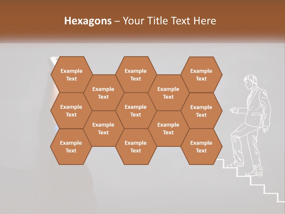 A Person Drawing A Stair With A Marker On A Chalkboard PowerPoint Template