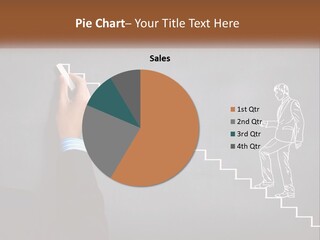 A Person Drawing A Stair With A Marker On A Chalkboard PowerPoint Template