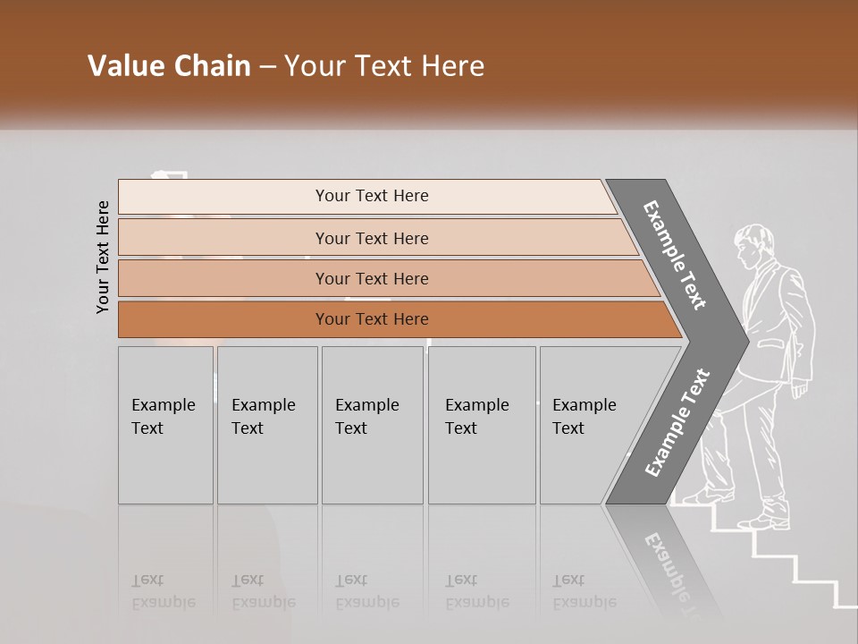 A Person Drawing A Stair With A Marker On A Chalkboard PowerPoint Template