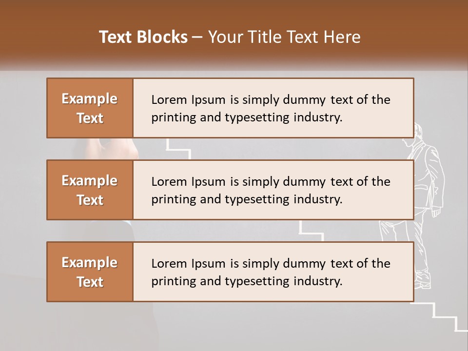 A Person Drawing A Stair With A Marker On A Chalkboard PowerPoint Template