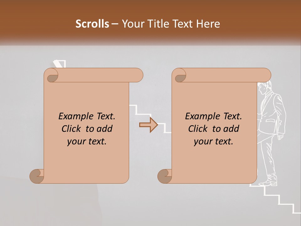 A Person Drawing A Stair With A Marker On A Chalkboard PowerPoint Template