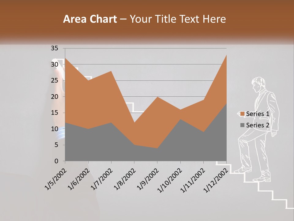 A Person Drawing A Stair With A Marker On A Chalkboard PowerPoint Template