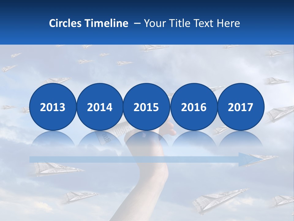 A Hand Holding A Paper Airplane In Front Of A Group Of Planes PowerPoint Template