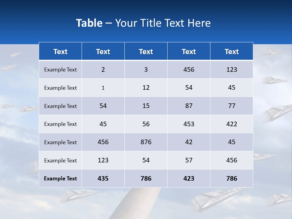 A Hand Holding A Paper Airplane In Front Of A Group Of Planes PowerPoint Template