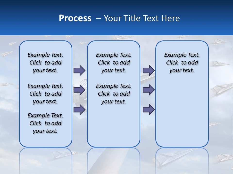 A Hand Holding A Paper Airplane In Front Of A Group Of Planes PowerPoint Template