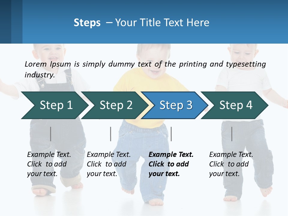 A Group Of Three Children In Overalls And A Yellow Shirt PowerPoint Template