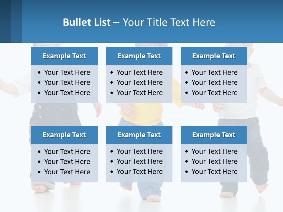 A Group Of Three Children In Overalls And A Yellow Shirt PowerPoint Template