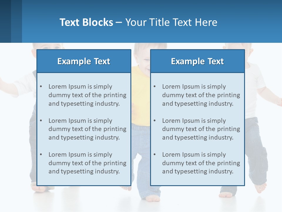 A Group Of Three Children In Overalls And A Yellow Shirt PowerPoint Template