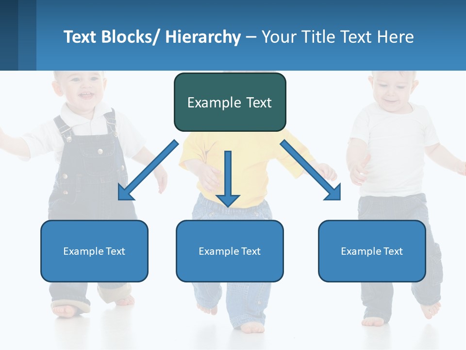 A Group Of Three Children In Overalls And A Yellow Shirt PowerPoint Template