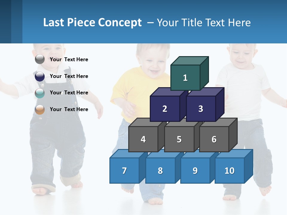 A Group Of Three Children In Overalls And A Yellow Shirt PowerPoint Template