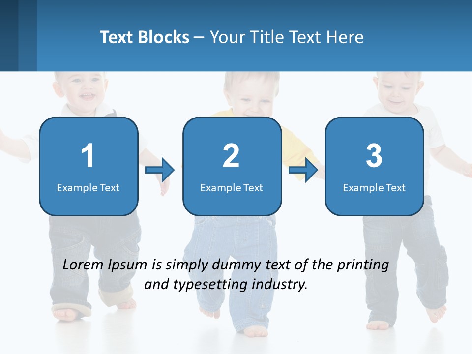 A Group Of Three Children In Overalls And A Yellow Shirt PowerPoint Template
