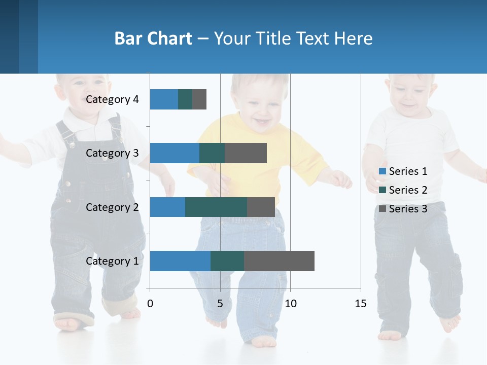 A Group Of Three Children In Overalls And A Yellow Shirt PowerPoint Template