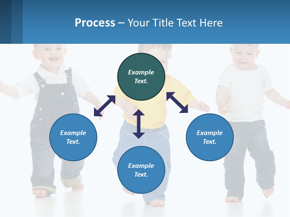 A Group Of Three Children In Overalls And A Yellow Shirt PowerPoint Template