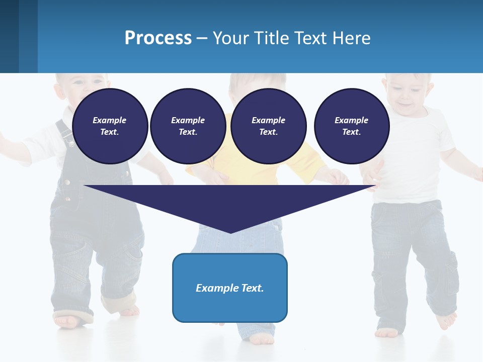 A Group Of Three Children In Overalls And A Yellow Shirt PowerPoint Template