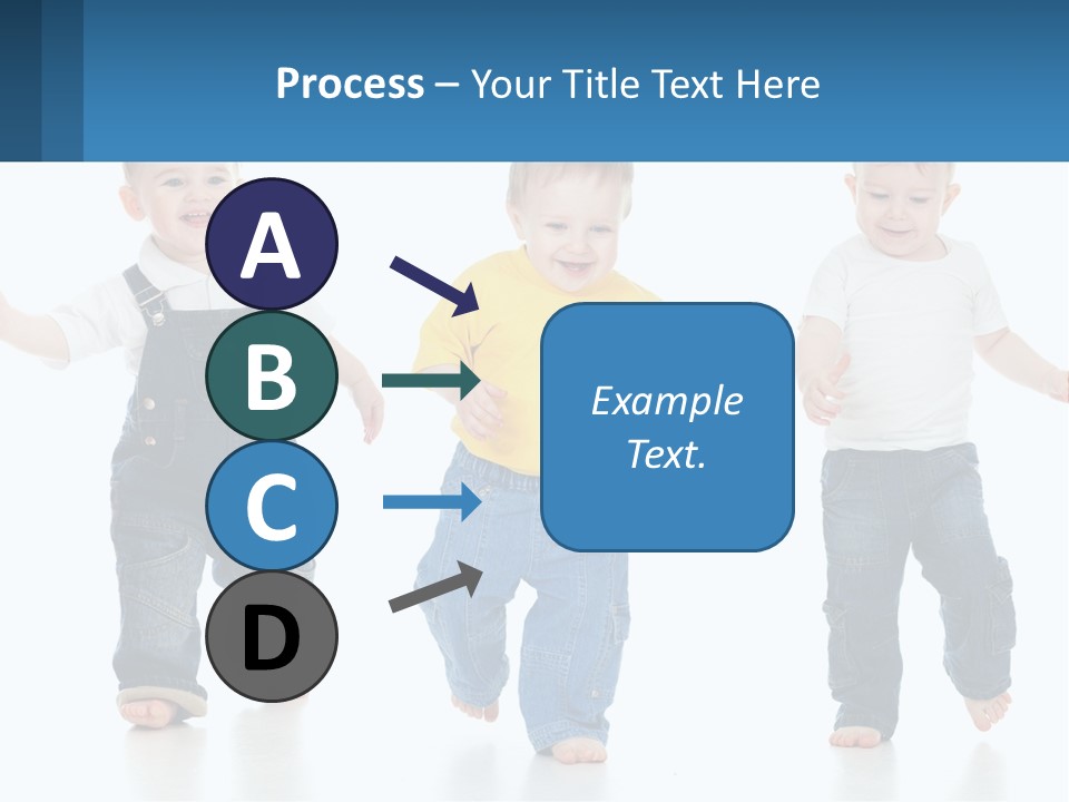 A Group Of Three Children In Overalls And A Yellow Shirt PowerPoint Template